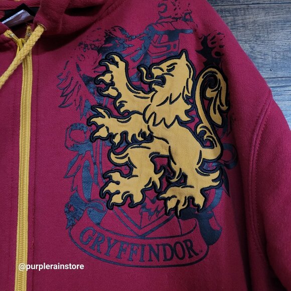Universal Studio Harry Potter Gryffindor Zip Front Hoodie L The Wizarding World - Picture 2 of 14